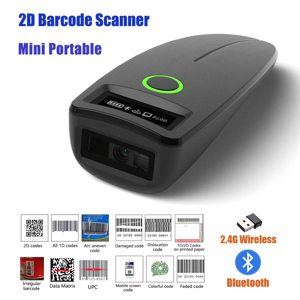 Document Scanner Portable - Pemindai kode 2D W7 genggam Mini
