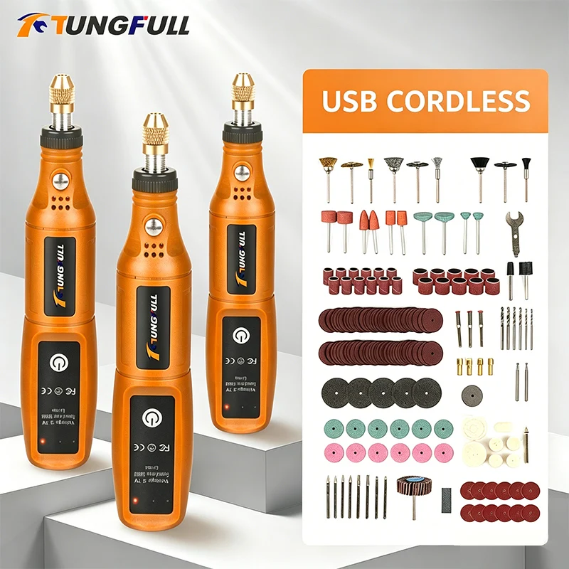Power Bank Wireless - TUNGFULL Penggiling Listrik Mini Nirkabel Isi