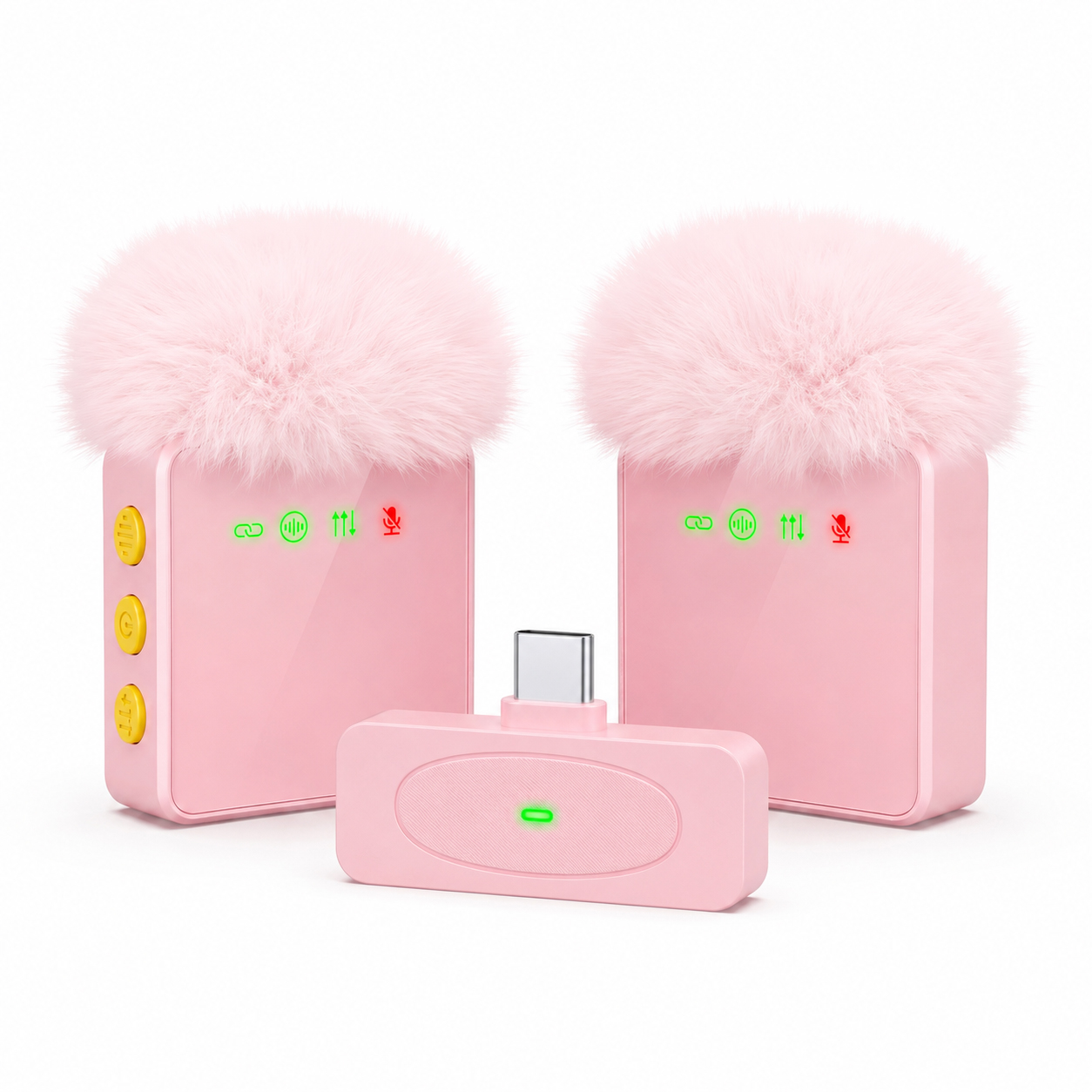 Power Bank Wireless - Mikrofon Lavalier Nirkabel Baru, Port USB-C,