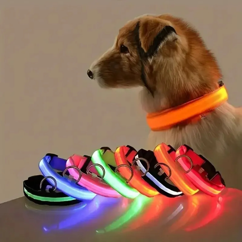 Tech Dog Accessories - Tali Anjing LED Nylon Bercahaya Saat