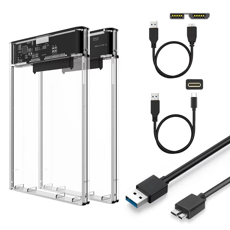 Portable Ssd Enclosure - Casing Penyimpanan Eksternal Transparan 2.5 Inci