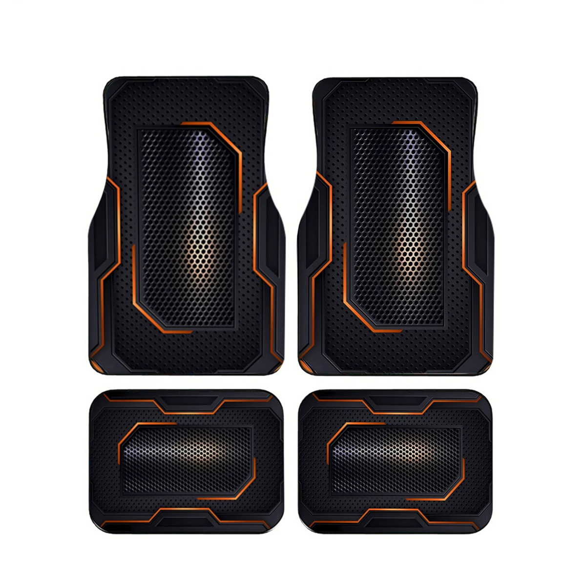 Universal Tech Accessories - 4Pcs Karpet Lantai Mobil Universal Hitam