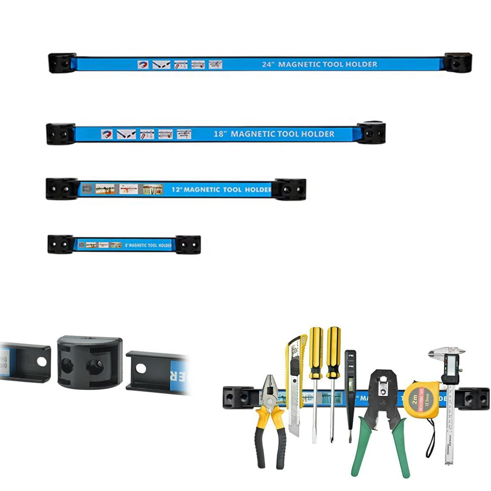 Tech Accessories Holder - Rak Penyimpanan Magnetik Kuat 8/12/18/24 Inci,