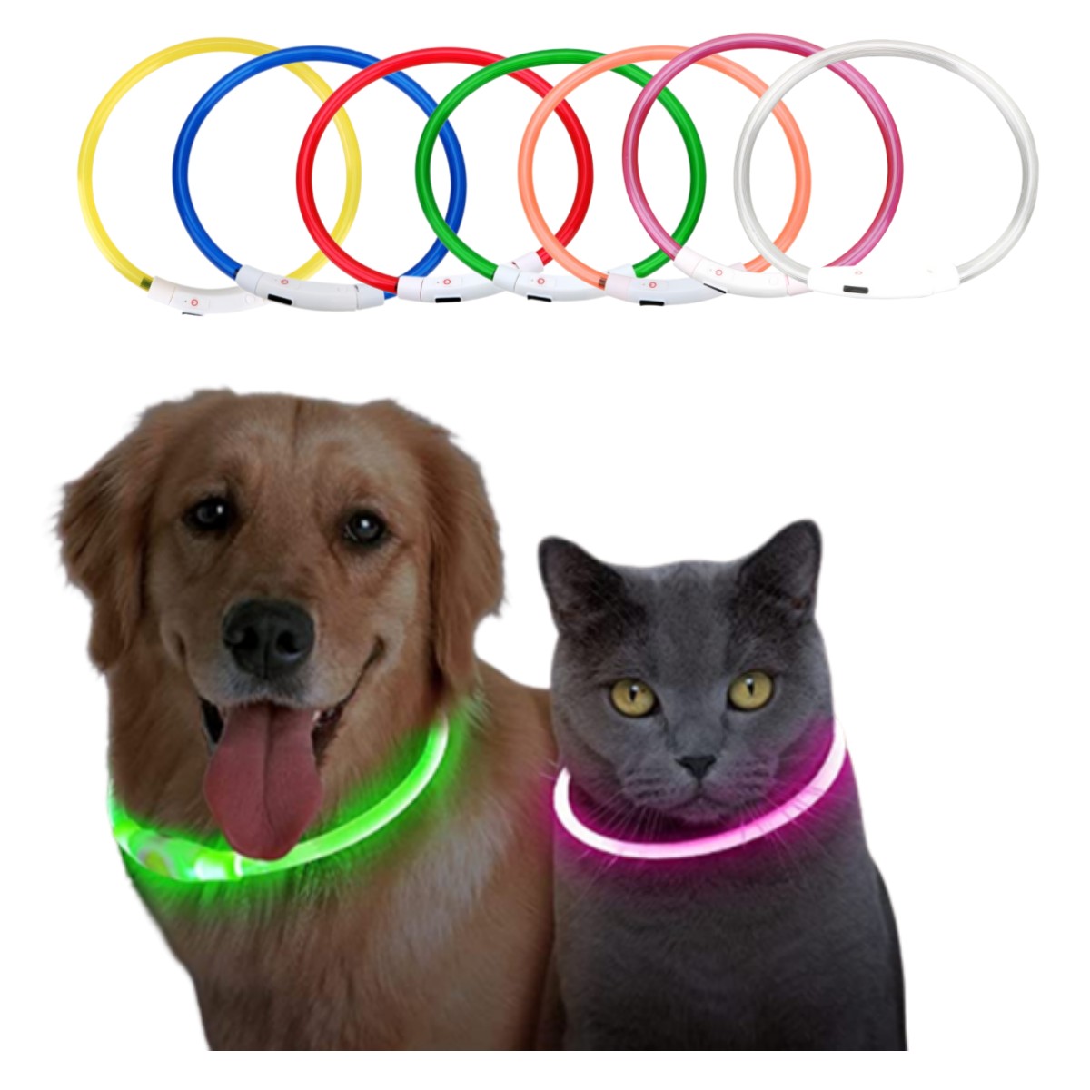 Tech Dog Accessories - Kerah Anjing Lampu Led Tali Bercahaya