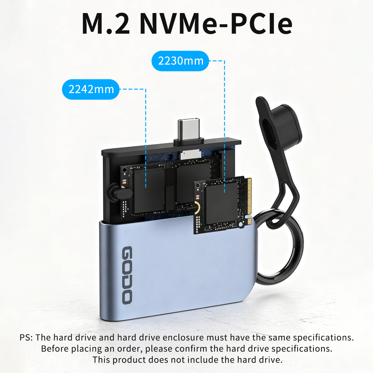 GODO 2242 2230 M.2 NVMe Direct - Portable Ssd Enclosure ulasan dan harga
